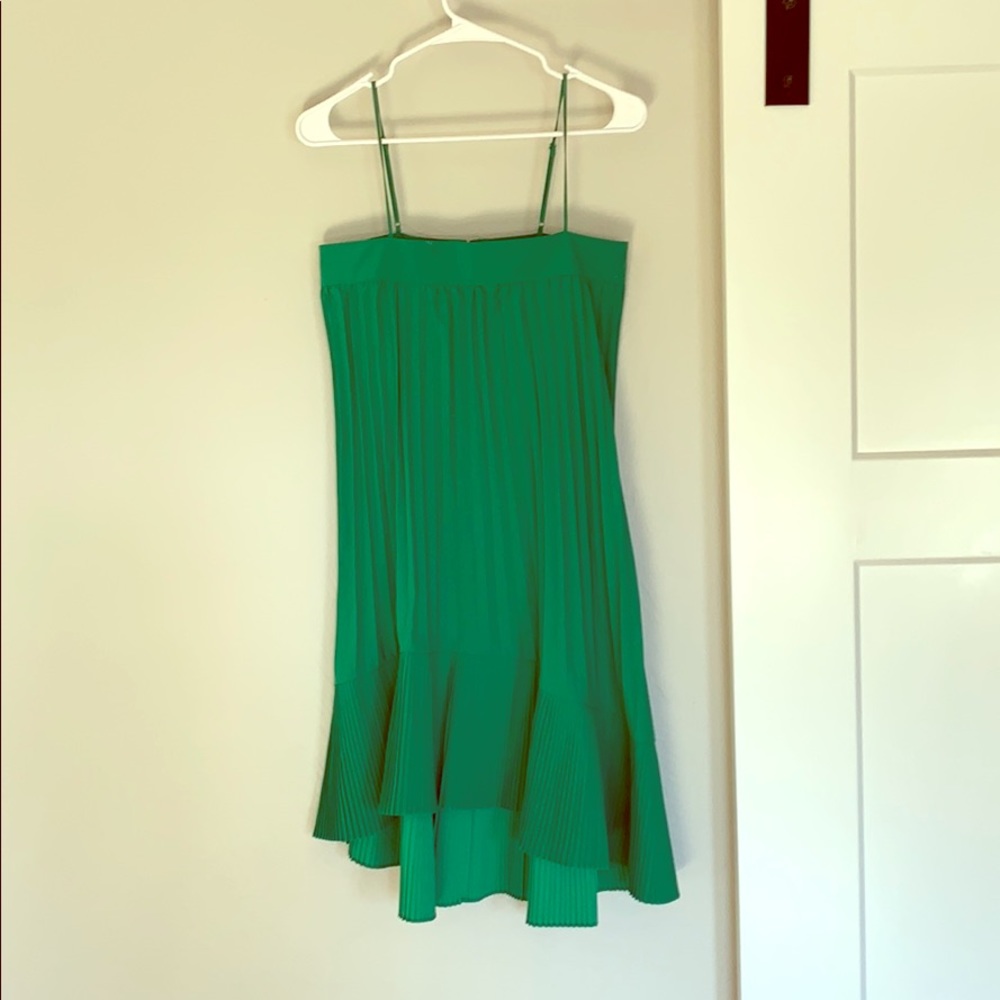 ASOS pleated green dress 4